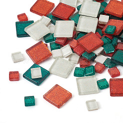 272Pcs 2 Style Square Transparent Glass Cabochons&nbsp;GLAA-EL0001-01C