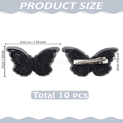 10Pcs Lace Butterfly Polyester Alligator Hair Clips&nbsp;PHAR-LP0002-02