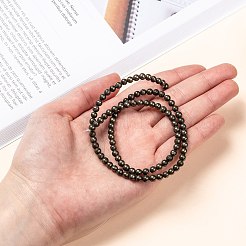 Natural Pyrite Beads Strands&nbsp;X-G-L031-4mm-01