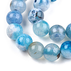 Natural Fire Crackle Agate Beads Strands&nbsp;X-G-S346-8mm-19