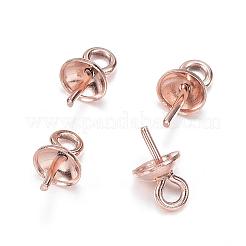 304 Stainless Steel Cup Pearl Peg Bails Pin Pendants&nbsp;STAS-G127-04