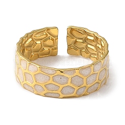 304 Stainless Steel Enamel Open Cuff Rings for Women&nbsp;RJEW-F166-20G-02