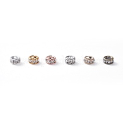 Brass Rhinestone Spacer Beads&nbsp;RB-X0013-10-NF