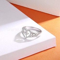 925 Sterling Silver Micro Pave Clear Cubic Zirconia Finger Rings for Women&nbsp;FS-WG35926-03