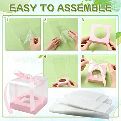 Square PET & Paper Bakery Box&nbsp;CON-FZC0002-004C