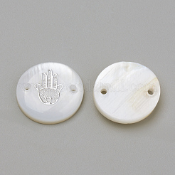 Freshwater Shell Links connectors&nbsp;X-SHEL-Q009-004P