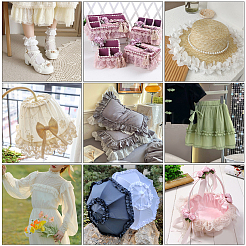 Pleated Solid Color Double-Sided Polyester Lace Trim&nbsp;DIY-WH20002-138B