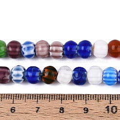 Handmade Millefiori Lampwork Beads Strands&nbsp;LAMP-T022-11A