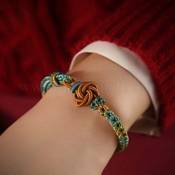 Hand-knitted Polyester and Wax Cope Braided Bracelets for Men Women&nbsp;FS-WG9D472-01