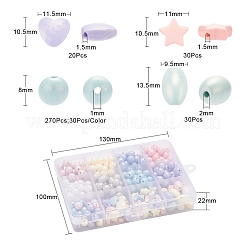 333Pcs 12 Style Spray Painted Acrylic Beads&nbsp;MACR-YW0001-52