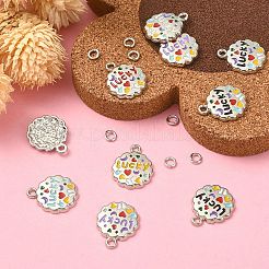 10Pcs Alloy Enamel Pendants&nbsp;ENAM-YW0002-91