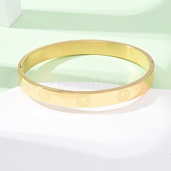 304 Stainless Steel Hinged Bangles for Women&nbsp;BJEW-B161-11G-02