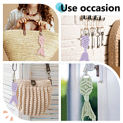 3Pcs 3 Colors Fishtail Handmade Cotton Pendant Decoration&nbsp;HJEW-GO00113