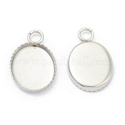 Tarnish Resistant 304 Stainless Steel Pendant Cabochon Settings&nbsp;STAS-H143-26P