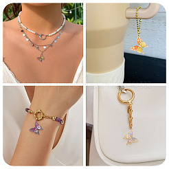 12Pcs 6 Styles Alloy Enamel Pendants&nbsp;FIND-TA0008-21