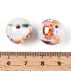 Ocean Theme Printed Opaque Acrylic Beads&nbsp;MACR-T048-07M