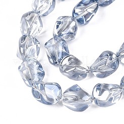 Electroplate Transparent Glass Beads Strands&nbsp;EGLA-N017-02E