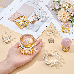 4Pcs 2 Styles Crown Alloy Ornaments&nbsp;DJEW-OC0001-54