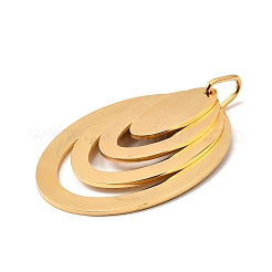Oval 304 Stainless Steel Pendants&nbsp;STAS-M121-01G