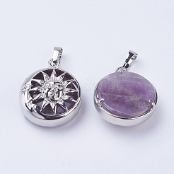 Natural Amethyst Pendants&nbsp;G-K234-C06