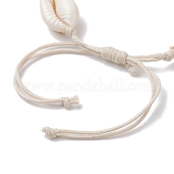 Natural Cowrie Shell Braided Bead Bracelets&nbsp;BJEW-JB10093