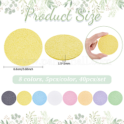 40Pcs 8 Colors Wood Pulp Sponges for Dishes&nbsp;AJEW-BC0010-41