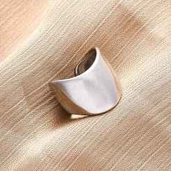 304 Stainless Steel Cuff Rings for Women&nbsp;RJEW-G348-02P