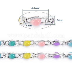 304 Stainless Steel Enamel Twisted Chains&nbsp;X-STAS-R100-40B