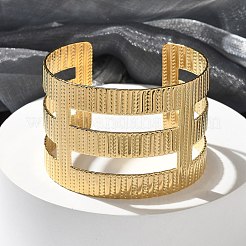Ion Plating(IP) 304 Stainless Steel Cuff Bangles for Women&nbsp;BJEW-M045-01G