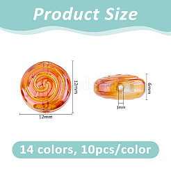 140Pcs 14 Colors Transparent Glass Beads&nbsp;GLAA-HY0001-55