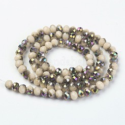 Electroplate Opaque Glass Beads Strands&nbsp;EGLA-A034-P4mm-R07