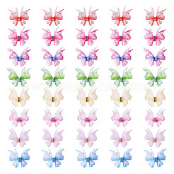56Pcs 8 Colors Cloth Butterfly Ornament Accessories&nbsp;DIY-TA0014-28