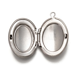 Non-Tarnish 316 Stainless Steel Locket Pendants&nbsp;STAS-O135-05P