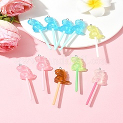 10Pcs Luminous Translucent Resin Big Pendants&nbsp;FIND-FS0002-91E