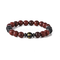 Wooden & Non-magnetic Synthetic Hematite Beaded Bracelet Sets&nbsp;BJEW-JB09063