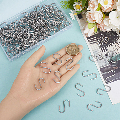 150Pcs 304 Stainless Steel S-Hook Findings&nbsp;STAS-SP0002-13