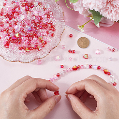 1650Pcs Valentine's Day Transparent Acrylic Beads&nbsp;SACR-SP0001-11