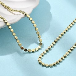 Brass Flat Ball Chain Necklaces for Women&nbsp;X-NJEW-U035-01G