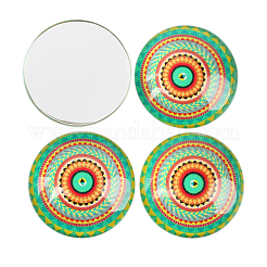 Mosaic Printed Glass Half Round/Dome Cabochons&nbsp;X-GGLA-N004-20mm-G
