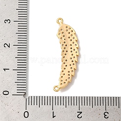 Brass Micro Pave Clear Cubic Zirconia Connector Charms&nbsp;KK-M294-28G