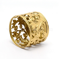 Iron Hollow Candle Holder&nbsp;AJEW-WH0018-62G-01
