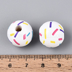 Spray Painted Schima Wood Beads&nbsp;WOOD-T032-37B
