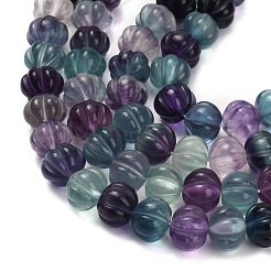 Natural Fluorite Carved Beads Strands&nbsp;G-L634-O02-01