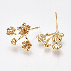 Brass Stud Earring Findings&nbsp;X-KK-S350-427