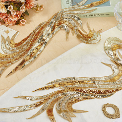 2Pcs 2 Style Polyester Embroidery Sew on Appliques&nbsp;PATC-MA0001-32A