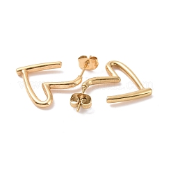 Ion Plating(IP) 304 Stainless Steel Stud Earring for Women&nbsp;EJEW-F287-01G
