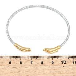 Braided Steel Wire Bangles Making&nbsp;KK-CBA6056-02C-G