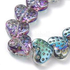 Electroplate Transparent Glass Beads Strands&nbsp;EGLA-R114-02A-HP02