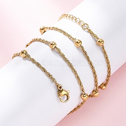 304 Stainless Steel Round Rope Chain Necklaces&nbsp;NJEW-C073-04G