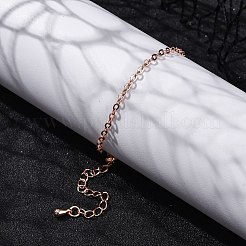 Rack Plating Brass Curb Chain Bracelets for Women&nbsp;BJEW-G735-16RG